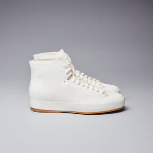 Hand Sewn White Leather High Top | Classic High - FEIT